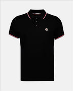 Polos Polo à logo et liseré Moncler Preto Homme