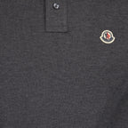 Polos Polo à logo et liseré Moncler Gris Homme