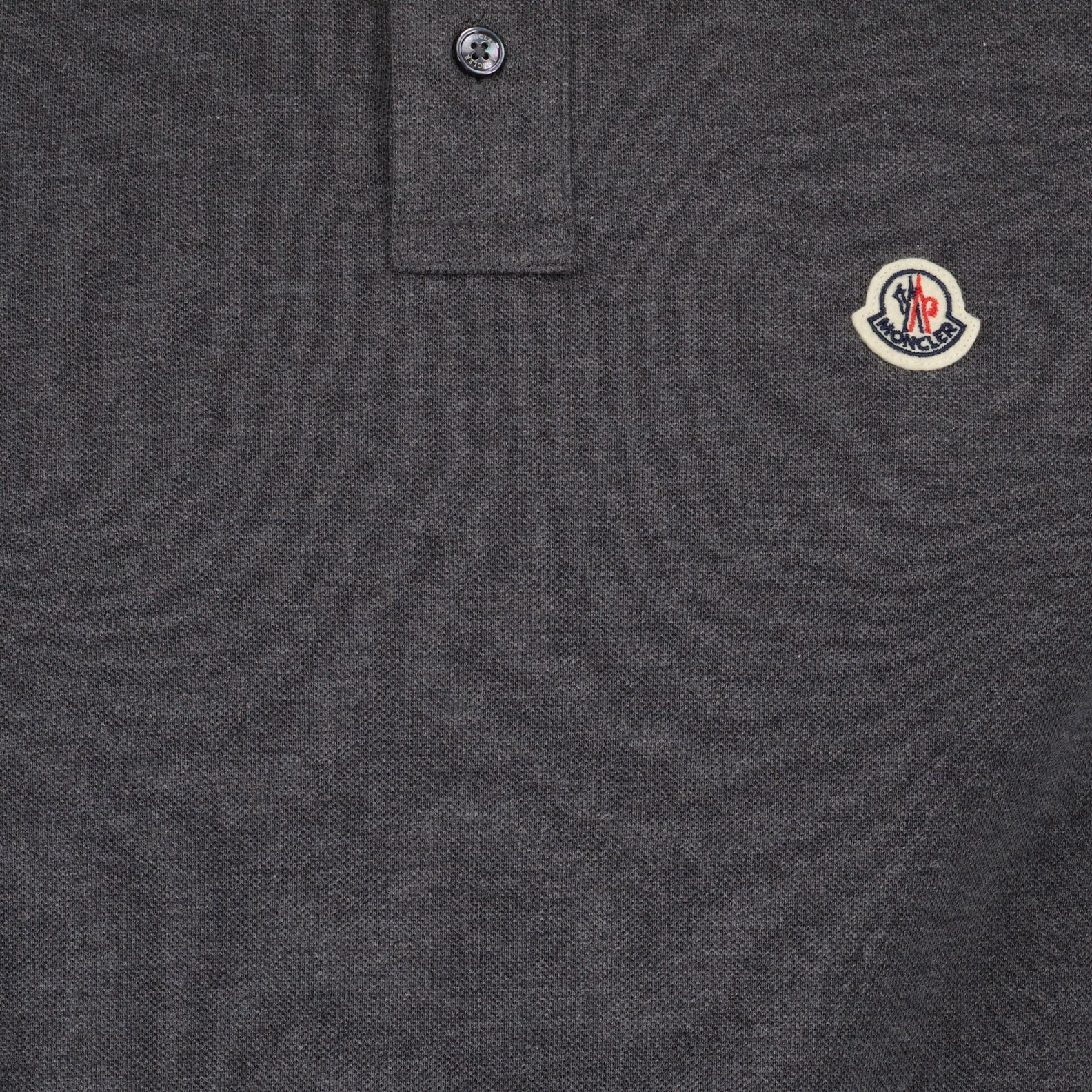 Polos Polo à logo et liseré Moncler Gris Homme