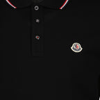 Polos Polo à logo et liseré Moncler Negro Homme