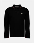 Polos Polo à logo et liseré Moncler Negro Homme
