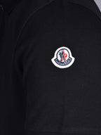 Polo shirts Logo polo shirt Moncler Black Man
