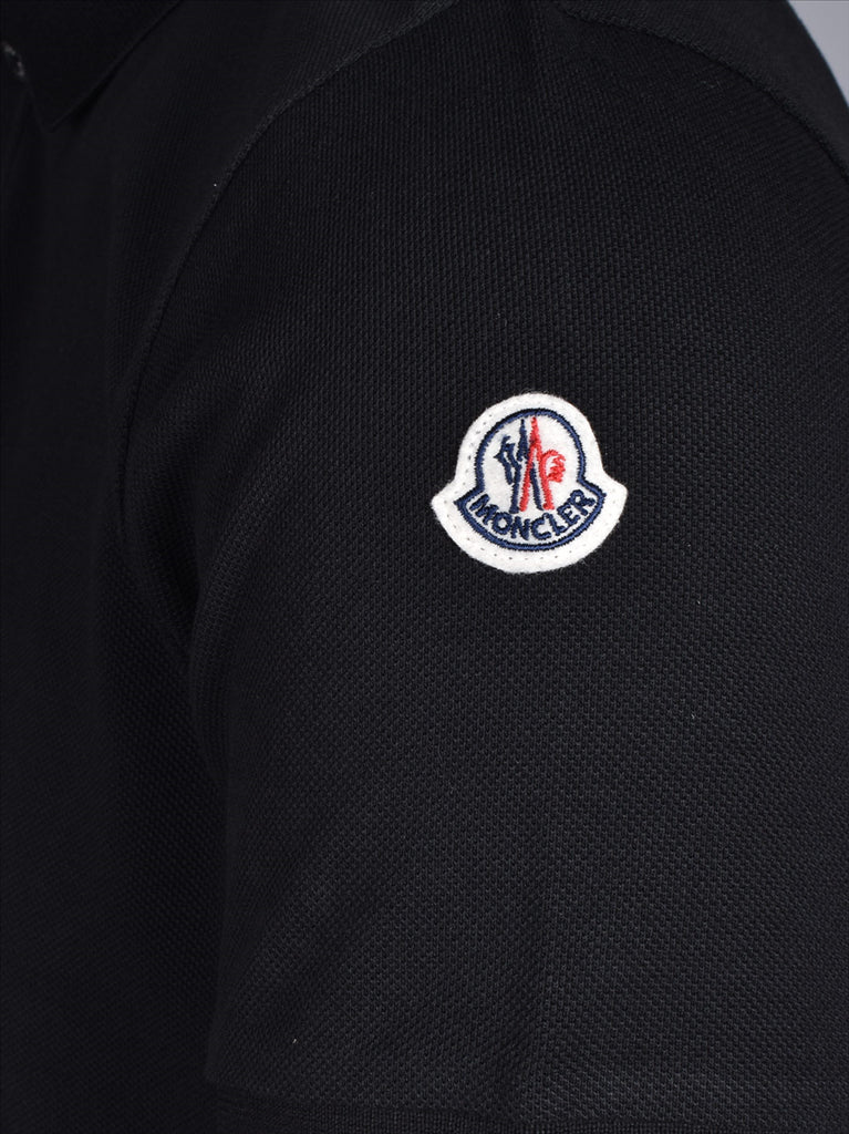 Polo shirts Logo polo shirt Moncler Black Man