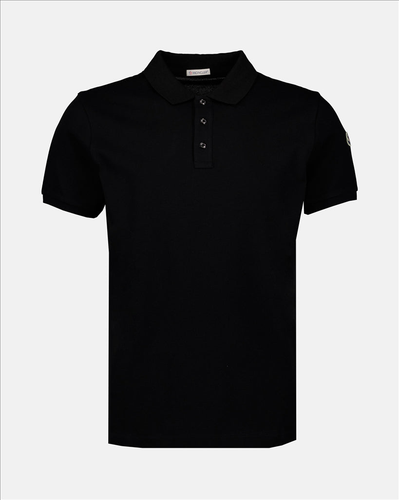 Polo shirts Logo polo shirt Moncler Black Man