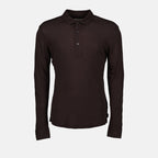Polos Polo Sebastian en cachemire Orlebar Brown Marron Homme
