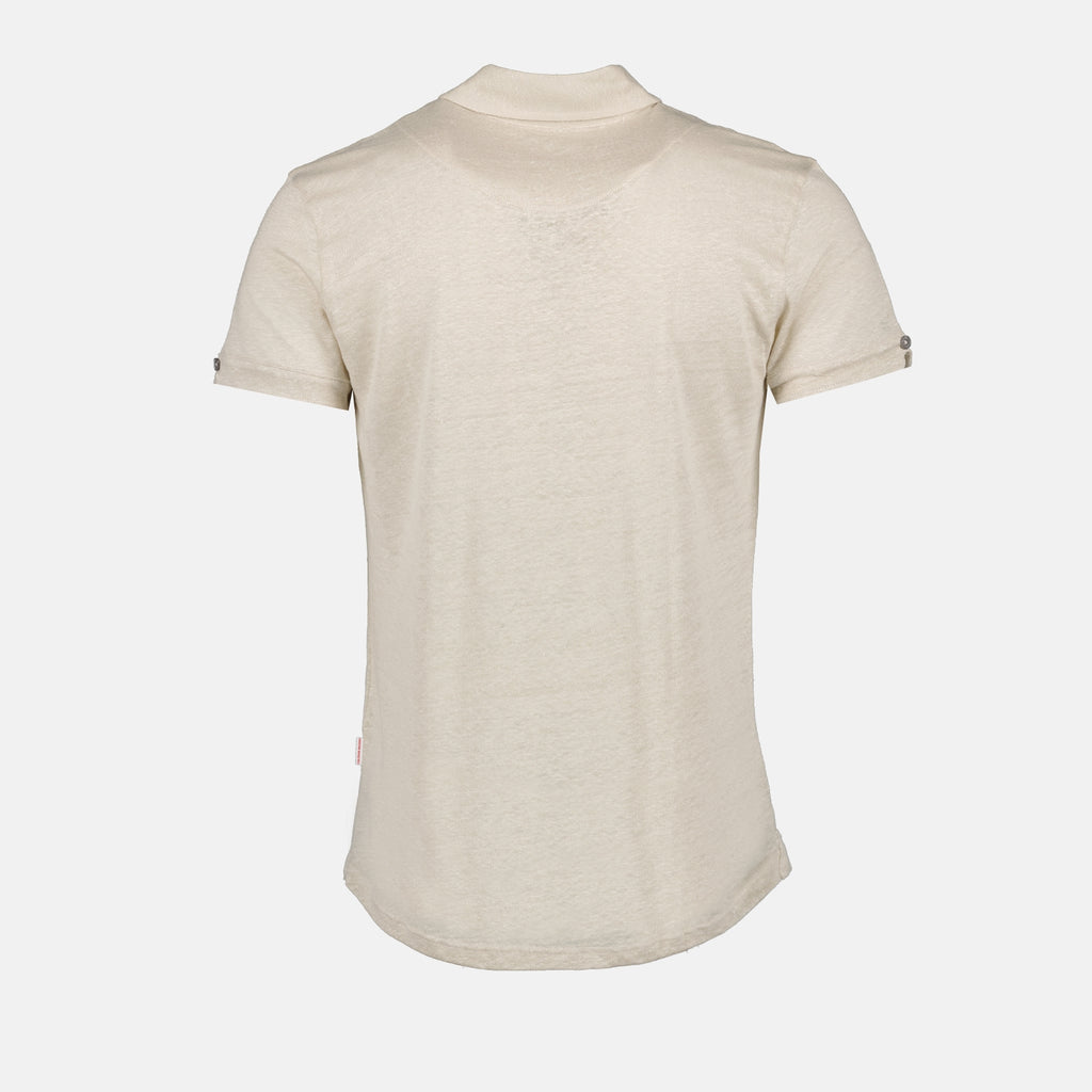 폴로 셔츠 Polo Sebastian en lin Orlebar Brown 베이지 Homme