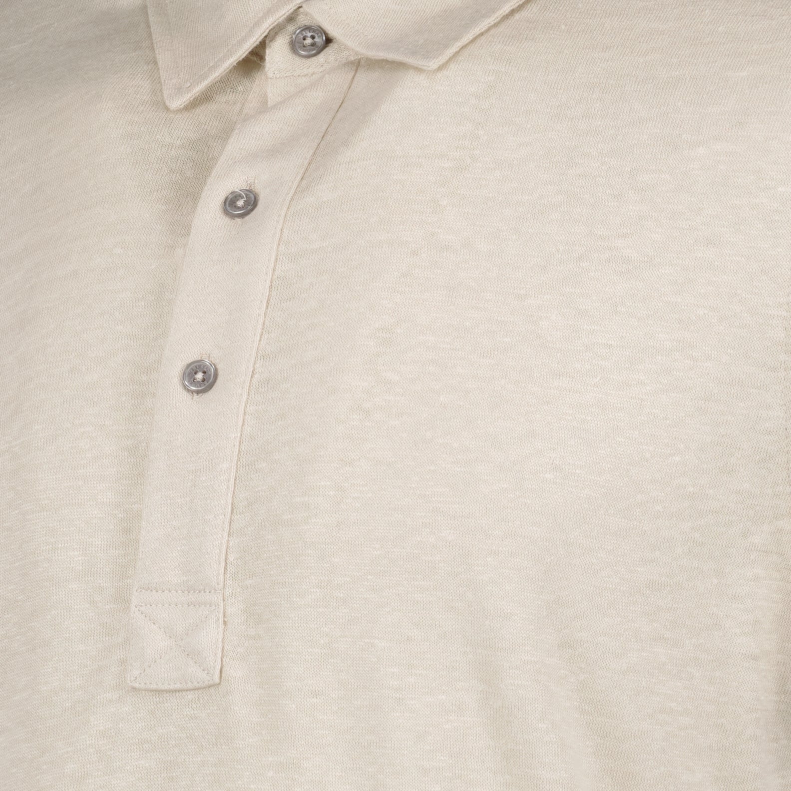 Polos Polo Sebastian en lin Orlebar Brown Beige Homme