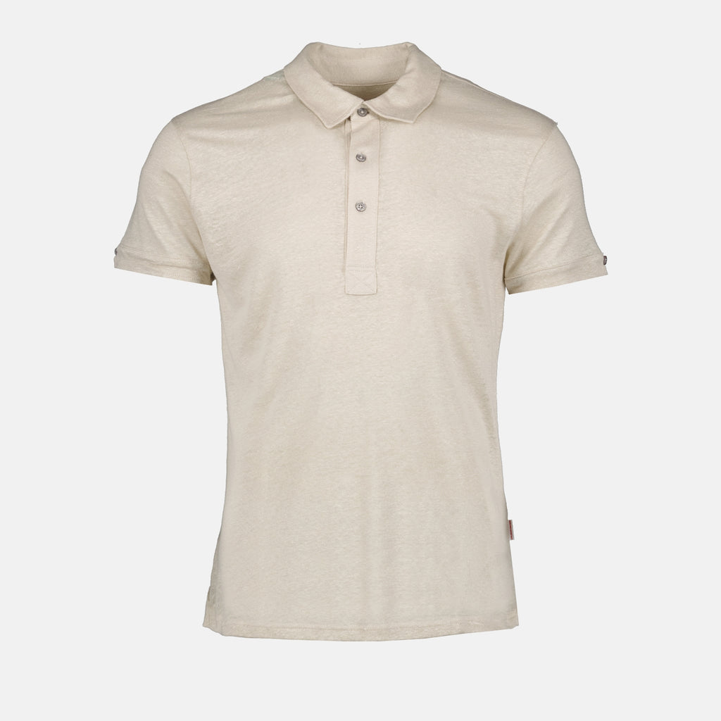 폴로 셔츠 Polo Sebastian en lin Orlebar Brown 베이지 Homme