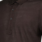 Polos Polo Sebastian en lin Orlebar Brown Marron Homme