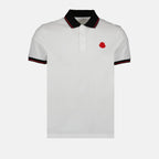 Polos Polo tricolore Moncler Blanc Homme