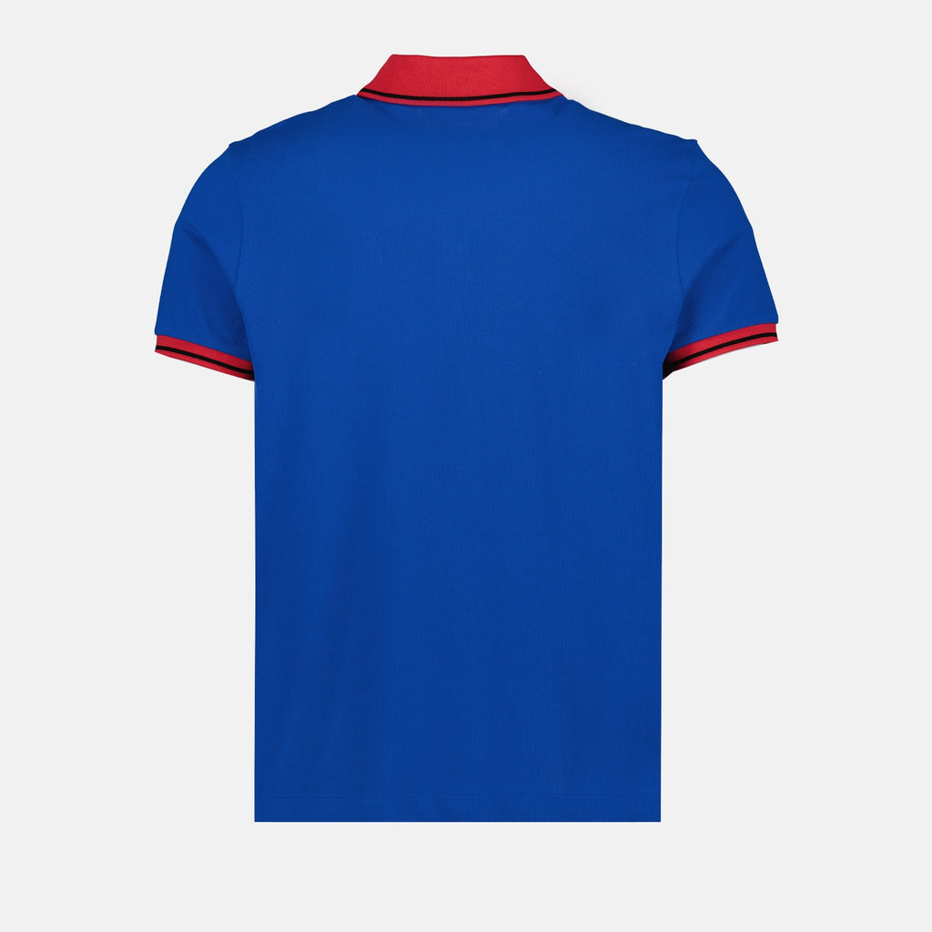 Polo shirts Tricolor polo shirt Moncler Blue Man