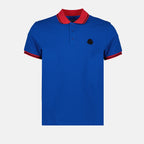 Polo shirts Tricolor polo shirt Moncler Blue Man