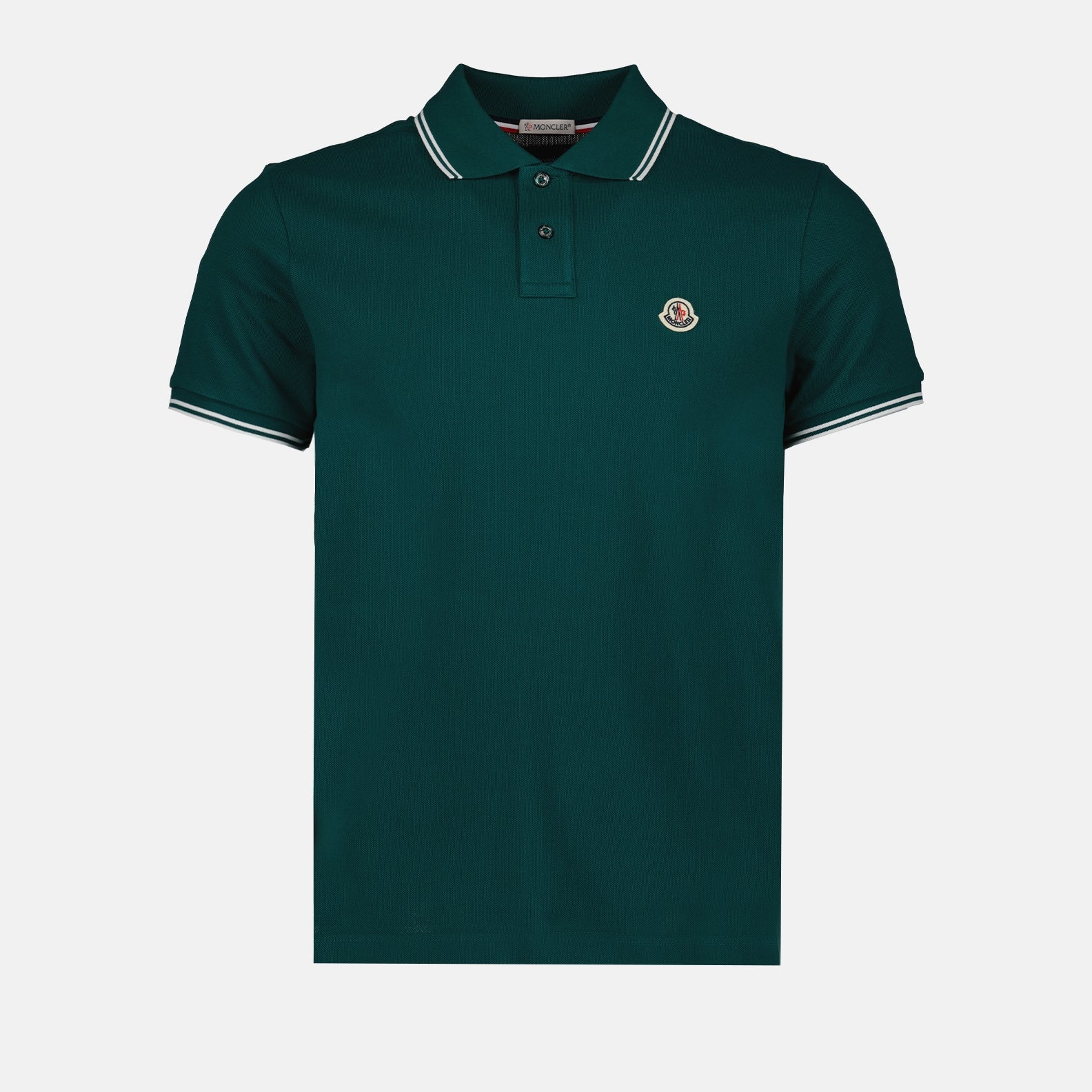 Polo shirts Polo shirt with logo and piping Moncler Green Man
