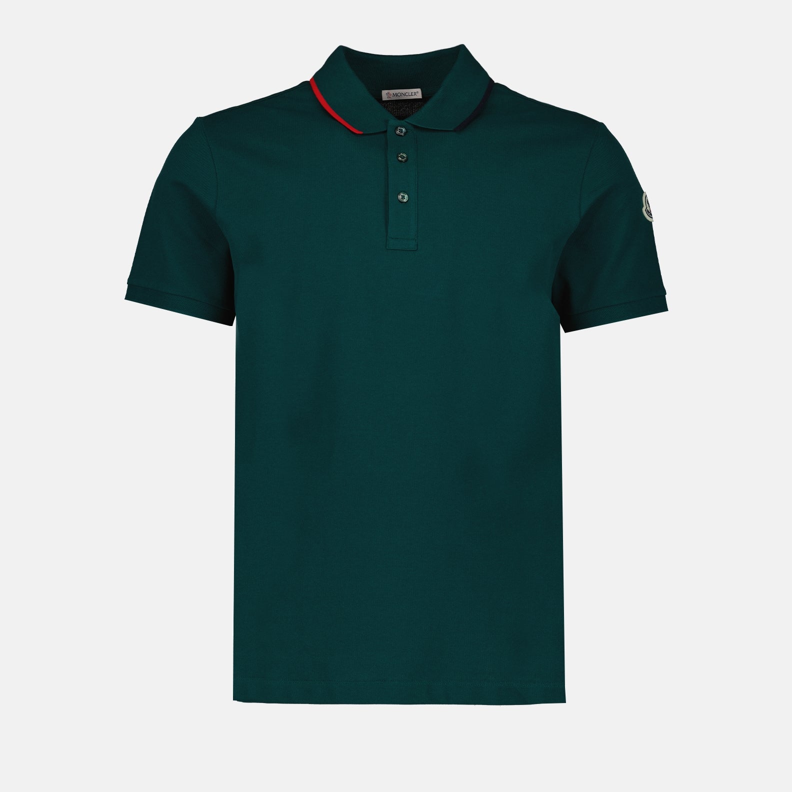 Polo shirts Logo polo shirt Moncler Green Man
