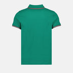 Polos Polo à logo et liseré Moncler Verde Homme