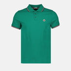 Polos Polo à logo et liseré Moncler Verde Homme
