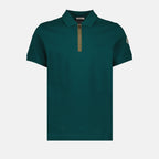 Polo Polo zippé Moncler Verde Homme