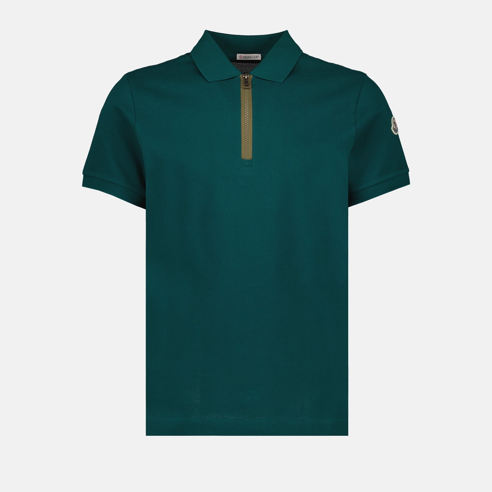 Polo Polo zippé Moncler Verde Homme