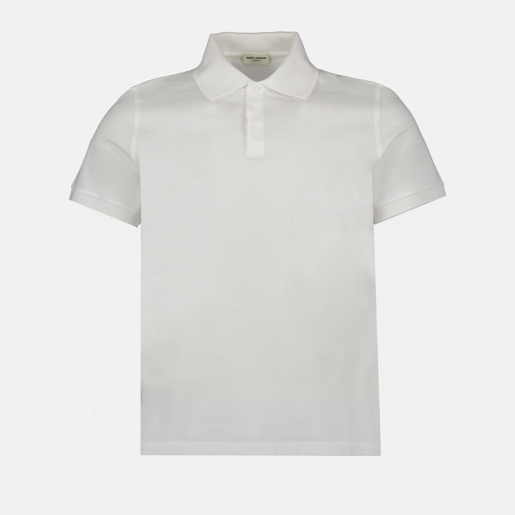 Polo shirts YSL polo shirt Saint Laurent White Man
