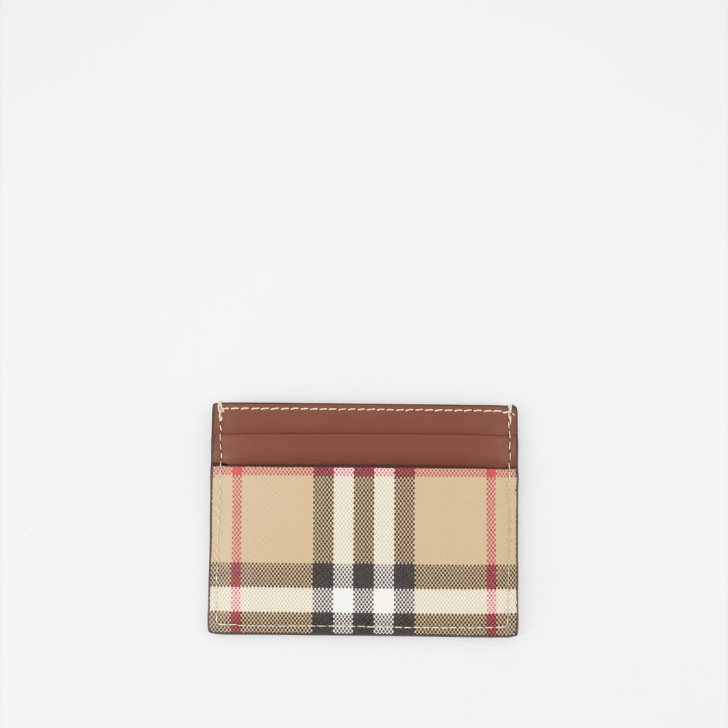 Petite maroquinerie Porte-cartes à carreaux Burberry Beige Femme