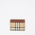 Petite maroquinerie Porte-cartes à carreaux Burberry Beige Femme