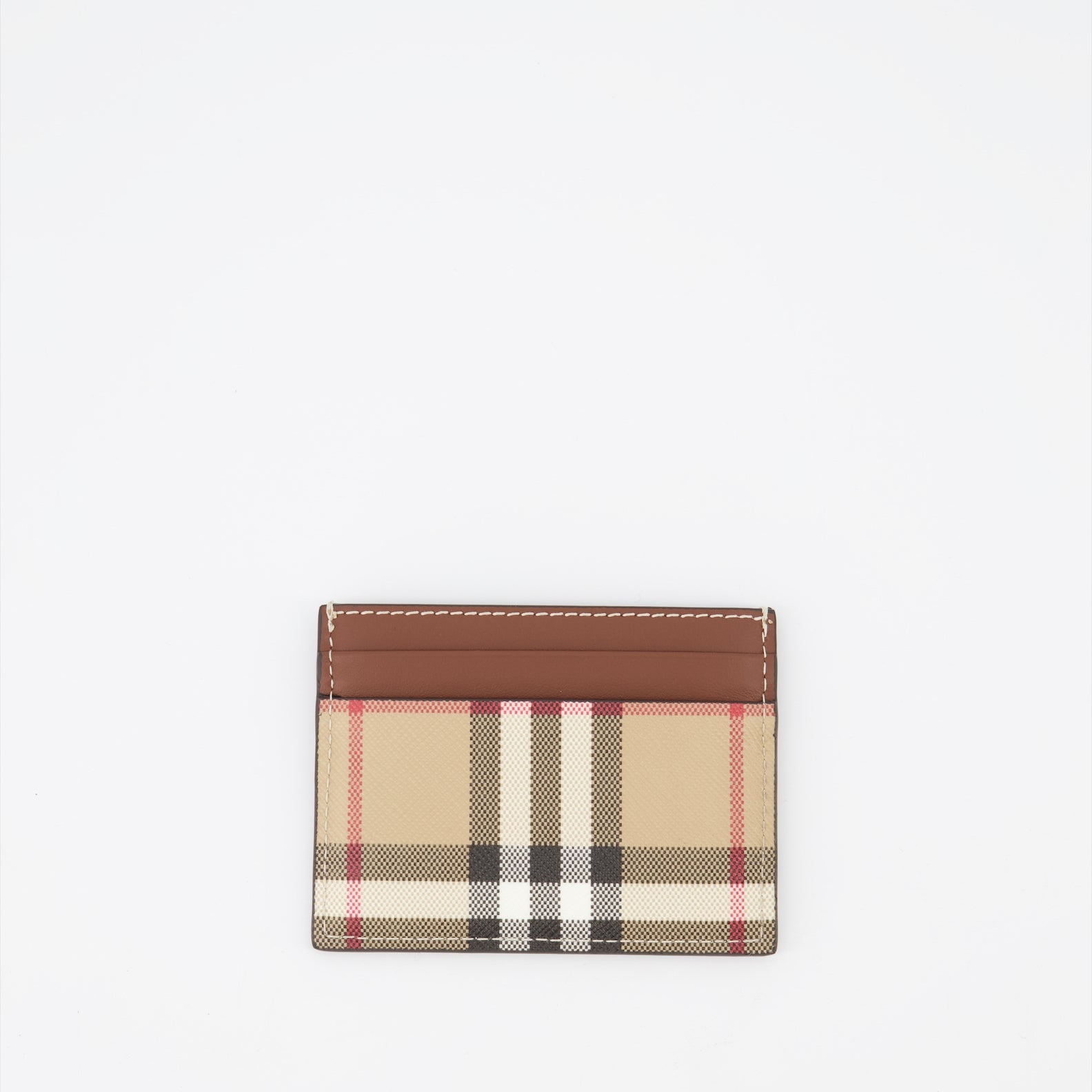 Pequeños artículos de cuero Porte-cartes à carreaux Burberry Beige Femme