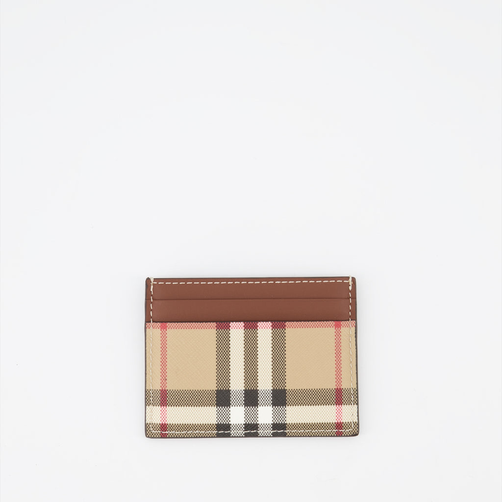 Petite maroquinerie Porte-cartes à carreaux Burberry Beige Femme
