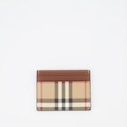 Petite maroquinerie Porte-cartes à carreaux Burberry Beige Femme