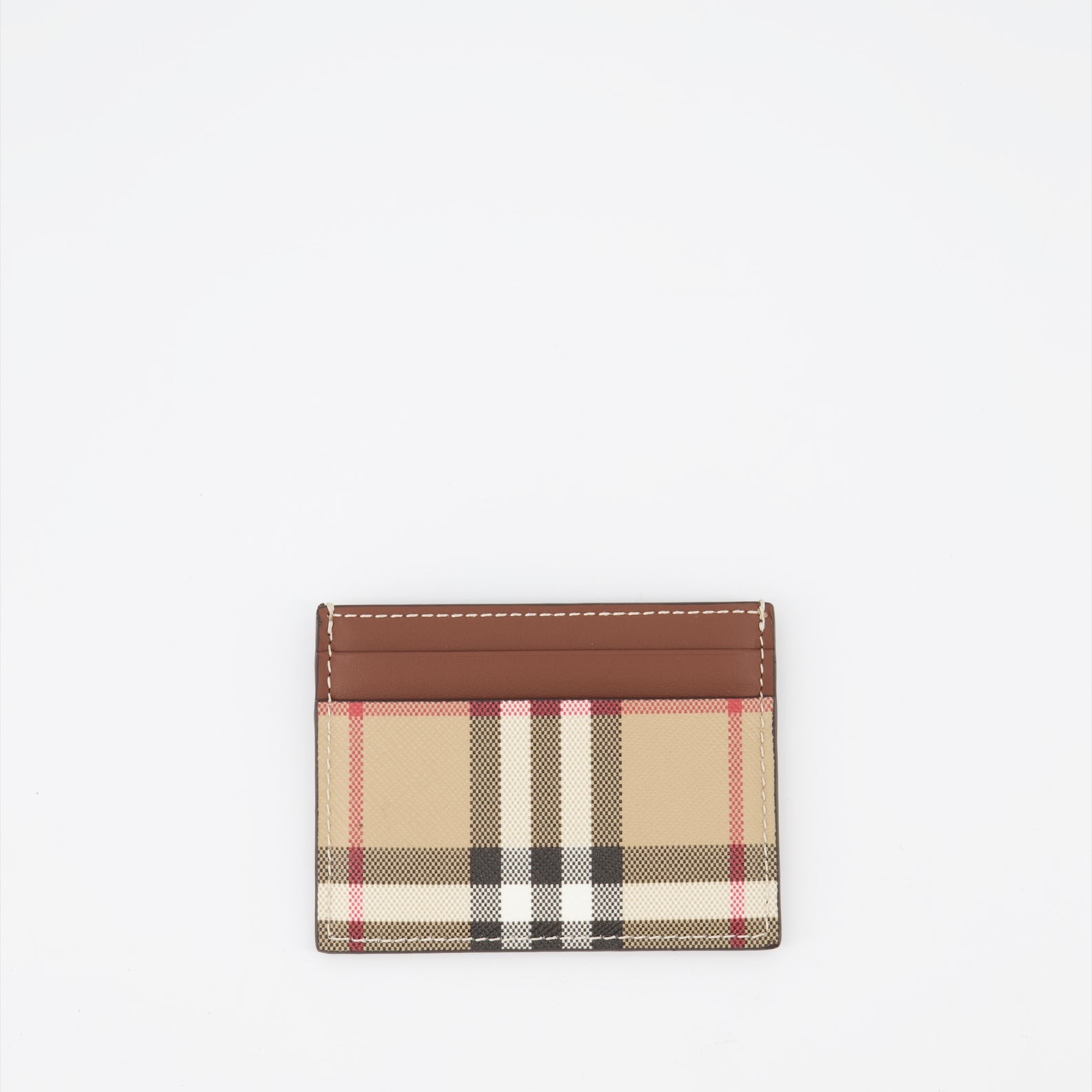 Pequeños artículos de cuero Porte-cartes à carreaux Burberry Beige Femme