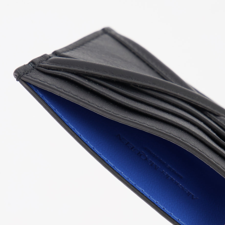 Piccola pelletteria Porte-cartes à harnais Alexander McQueen Nero Homme