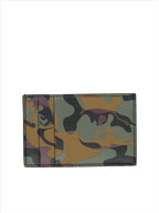 Kleine lederwaren Porte-cartes camouflage Alexander McQueen Grün Homme