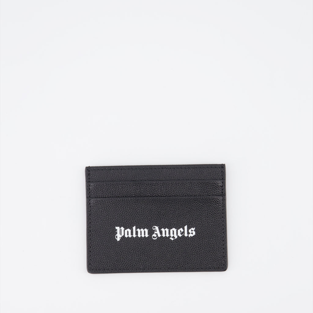 Small leather goods Grained leather card holder Palm Angels Black Man