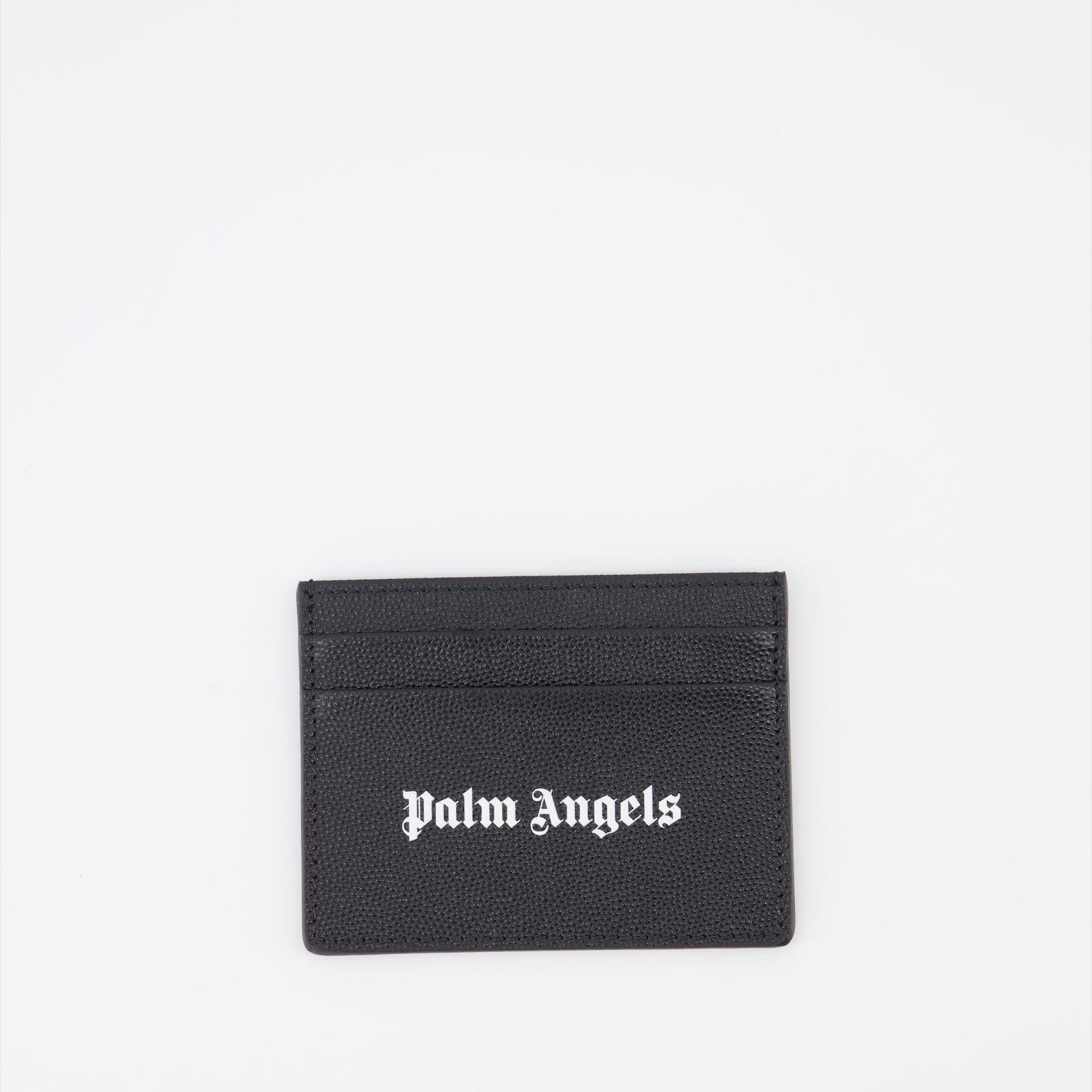 Small leather goods Grained leather card holder Palm Angels Black Man