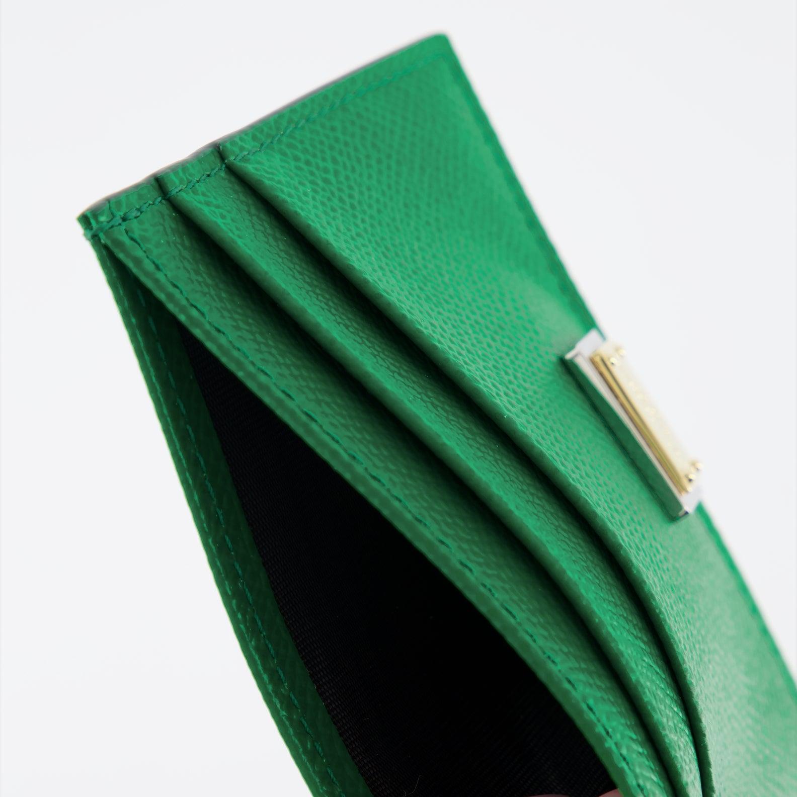 Small leather goods Grained leather card holder Dolce & Gabbana Green Women