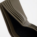 Small leather goods Grained leather card holder Saint Laurent Green Man