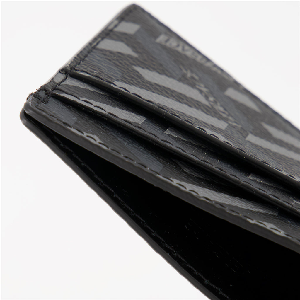 Pequeños artículos de cuero Porte-cartes Greca Versace Gris Homme