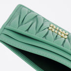 Petite maroquinerie Porte-cartes en cuir matelassé Miu Miu Vert Femme