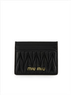 Small leather goods Nappa leather card holder Miu Miu Black Women