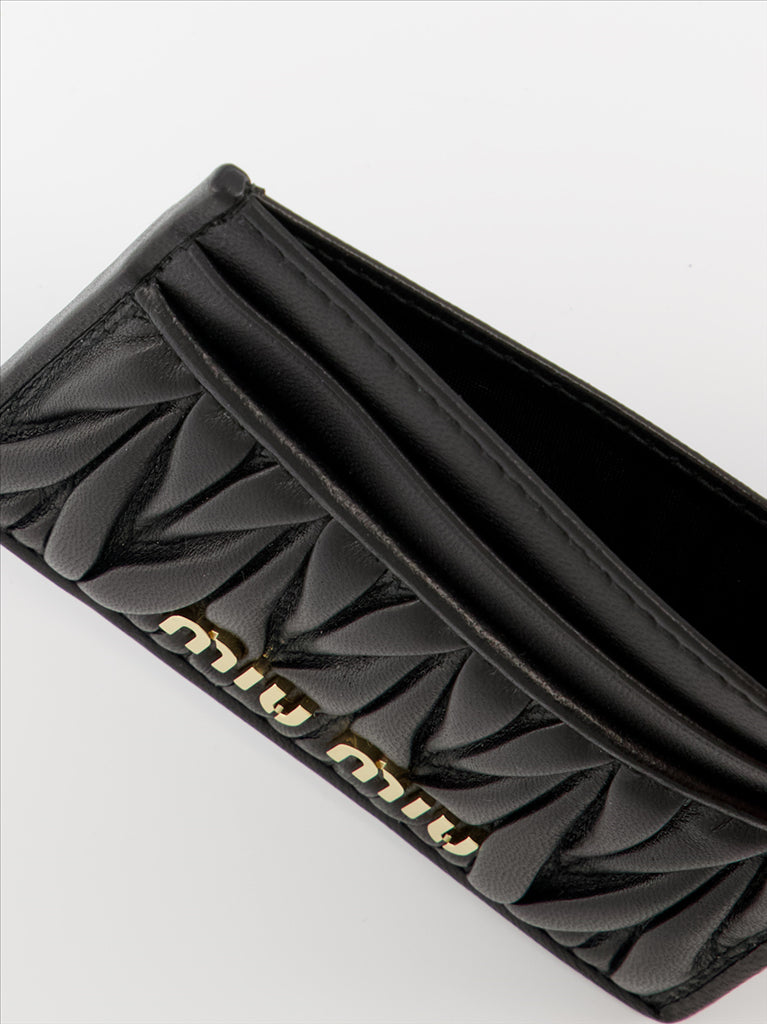 Small leather goods Nappa leather card holder Miu Miu Black Women