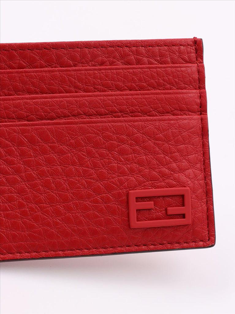 Small leather goods FF card holder Fendi Red Man
