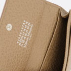 Pequenos artigos de couro Porte-cartes Four Stitches Maison Margiela Bege Unissex