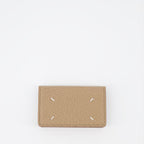 Pequenos artigos de couro Porte-cartes Four Stitches Maison Margiela Bege Unissex