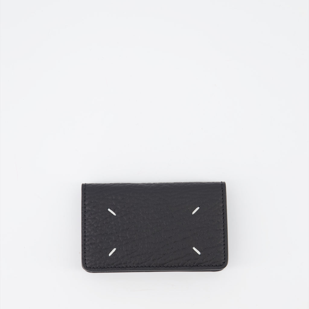 スモールレザーグッズ フォーステッチカードホルダー Maison Margiela 黒 ユニセックス