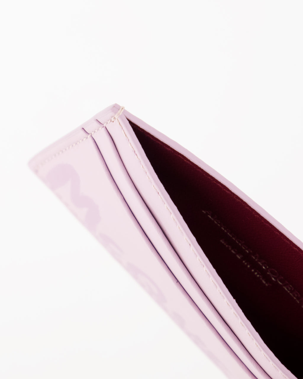 Piccola pelletteria Porte-cartes Graffiti Alexander McQueen Rosa Homme