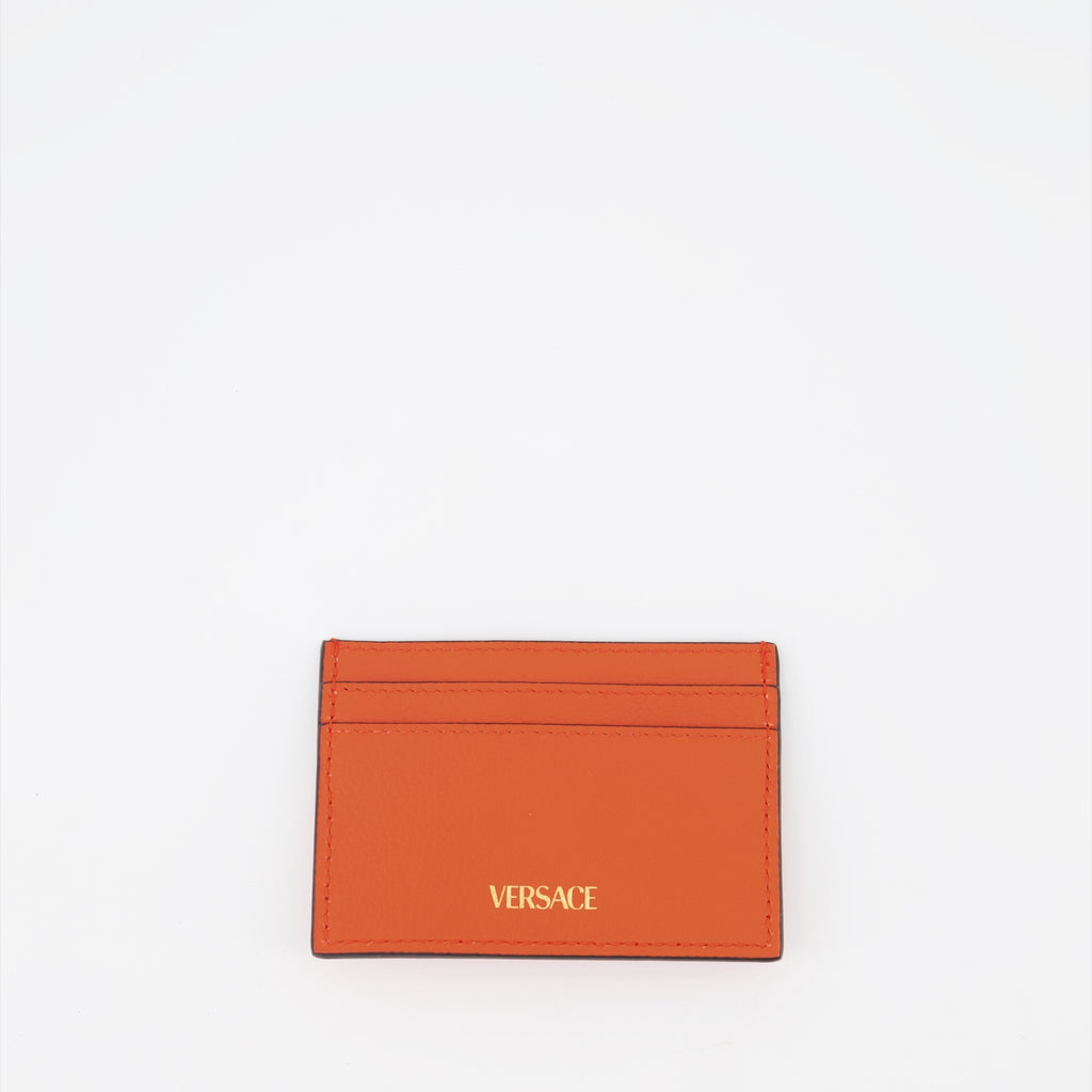 Small leather goods Medusa card holder Versace Orange Women