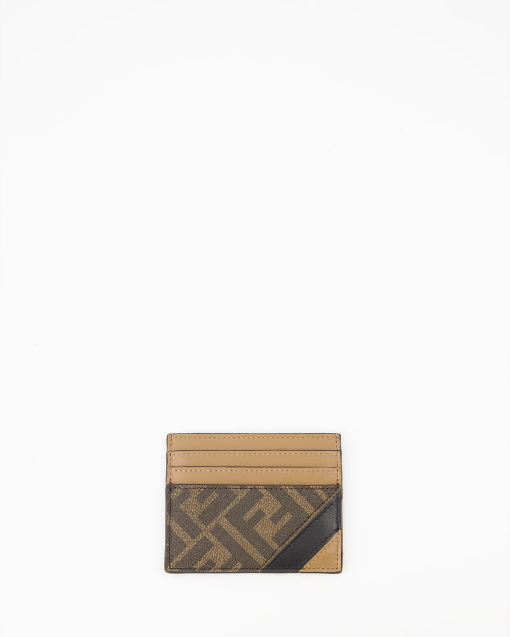 Piccole pelletterie FF Card Holder Fendi Marrone Uomini