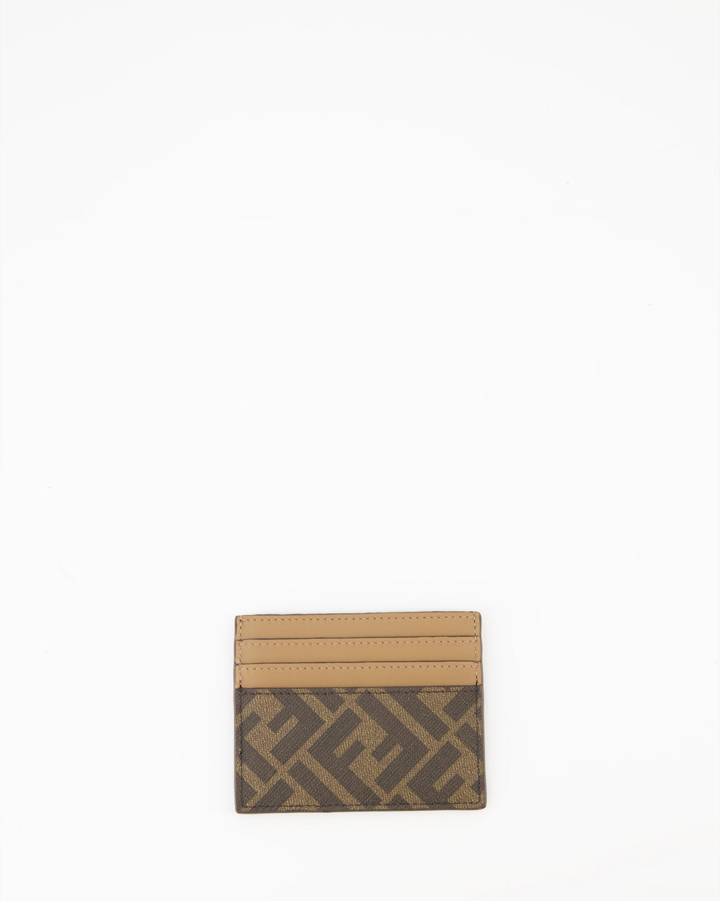 Piccole pelletterie FF Card Holder Fendi Marrone Uomini