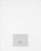 Piccola pelletteria Porte-cartes monogrammé Miu Miu Grigio Femme
