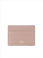 Piccola pelletteria Porte-cartes Rockstud Valentino Garavani Beige Femme