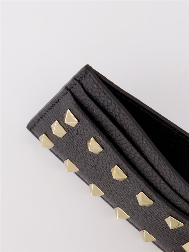 Petite maroquinerie Porte-cartes Rockstud Valentino Garavani Noir Femme